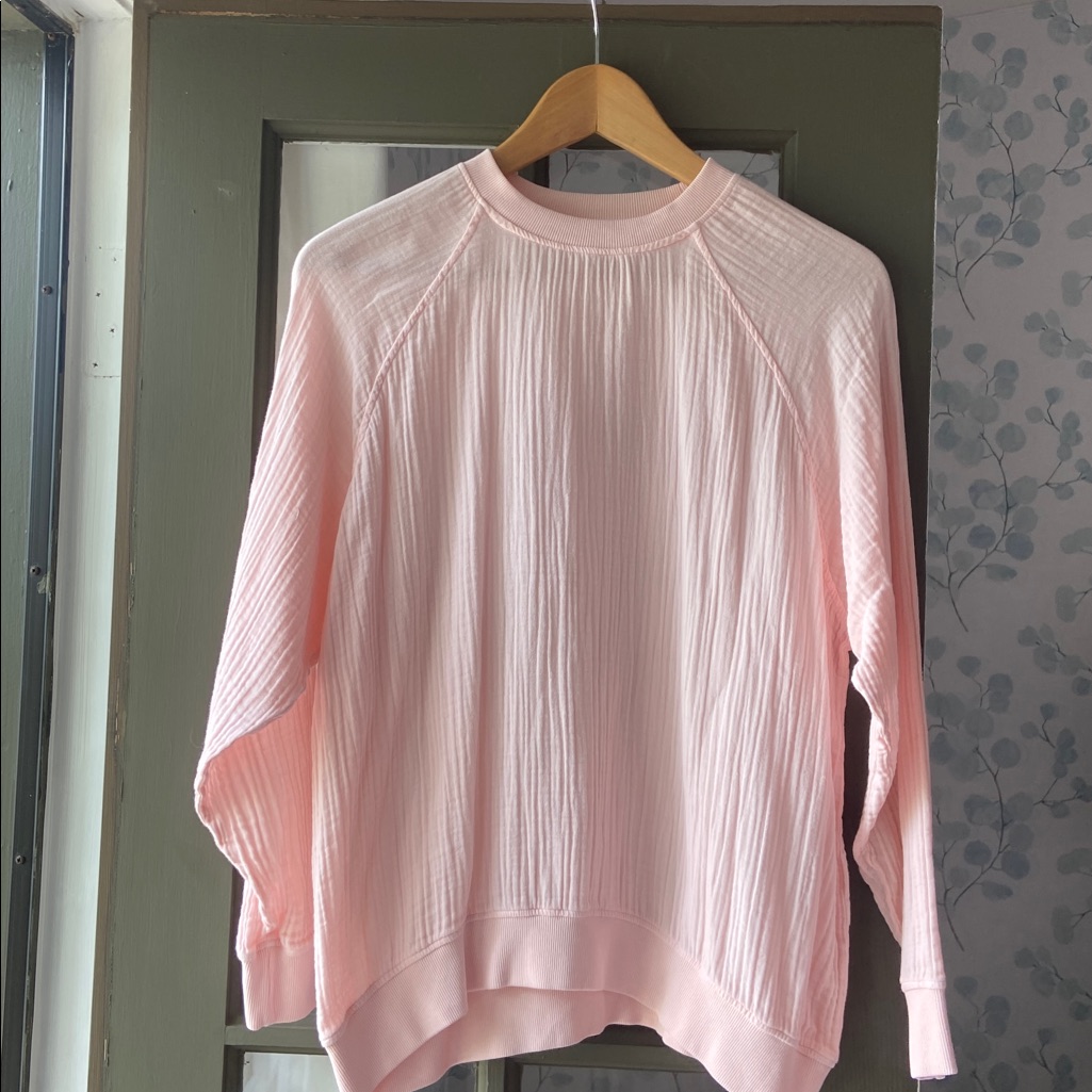9seed La Quinta Raglan Sweatshirt Pale Pink Size Petite/Small
